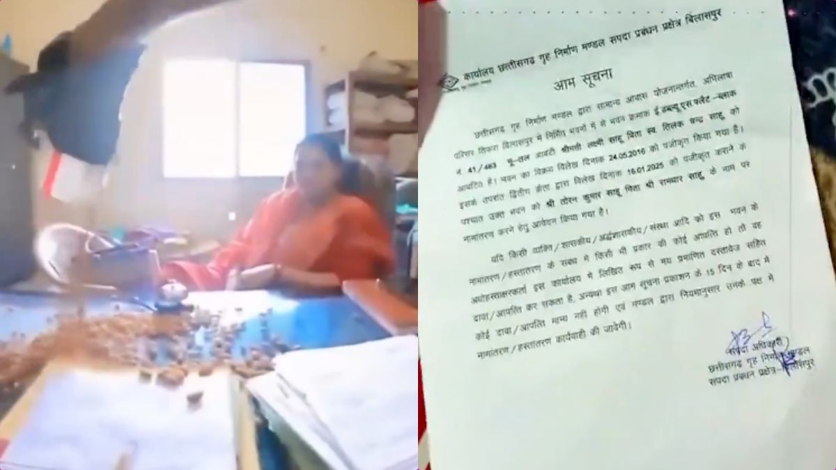 Tarun Sahu looking frustrated after finding out his missing property file is incomplete at the Bilaspur Housing Board office.