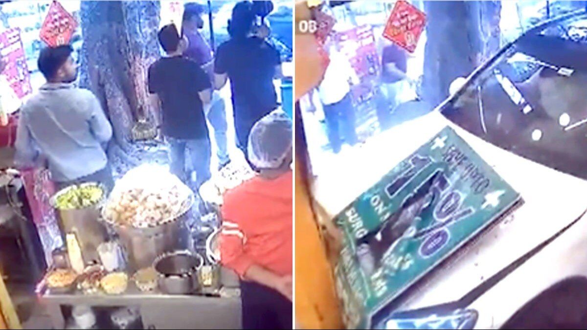 A high-speed Mercedes car rammed into Fateh Kachori shop in Delhi's Civil Lines area injuring multiple people.