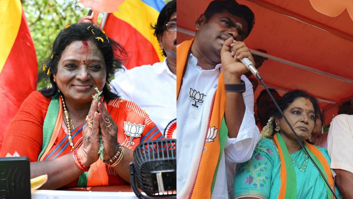 Dr. Tamilisai Soundararajan campaigning in Mylapore for the 2026 Assembly Election.