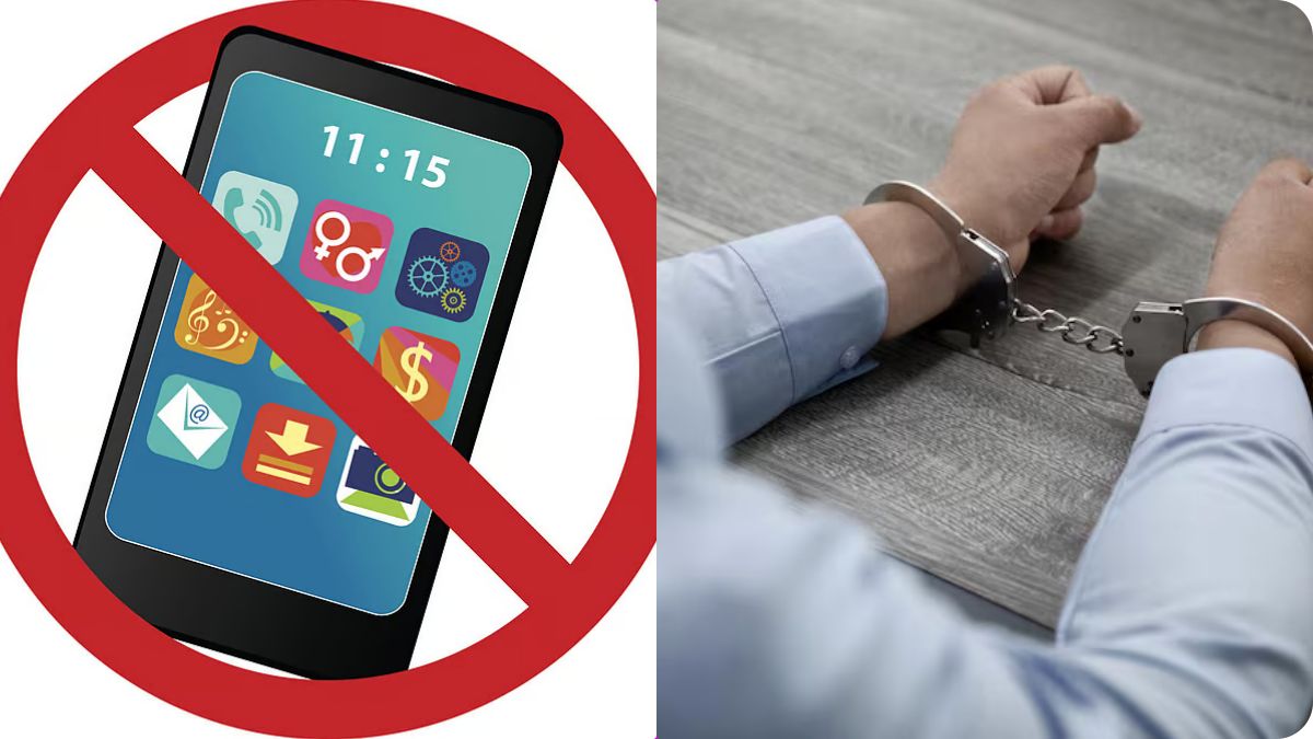 A warning poster from the Election Commission about voting secrecy and the ban on mobile phones inside polling booths.