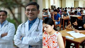 A student checking the NTA website for NEET UG 2026 admit card and exam city intimation.