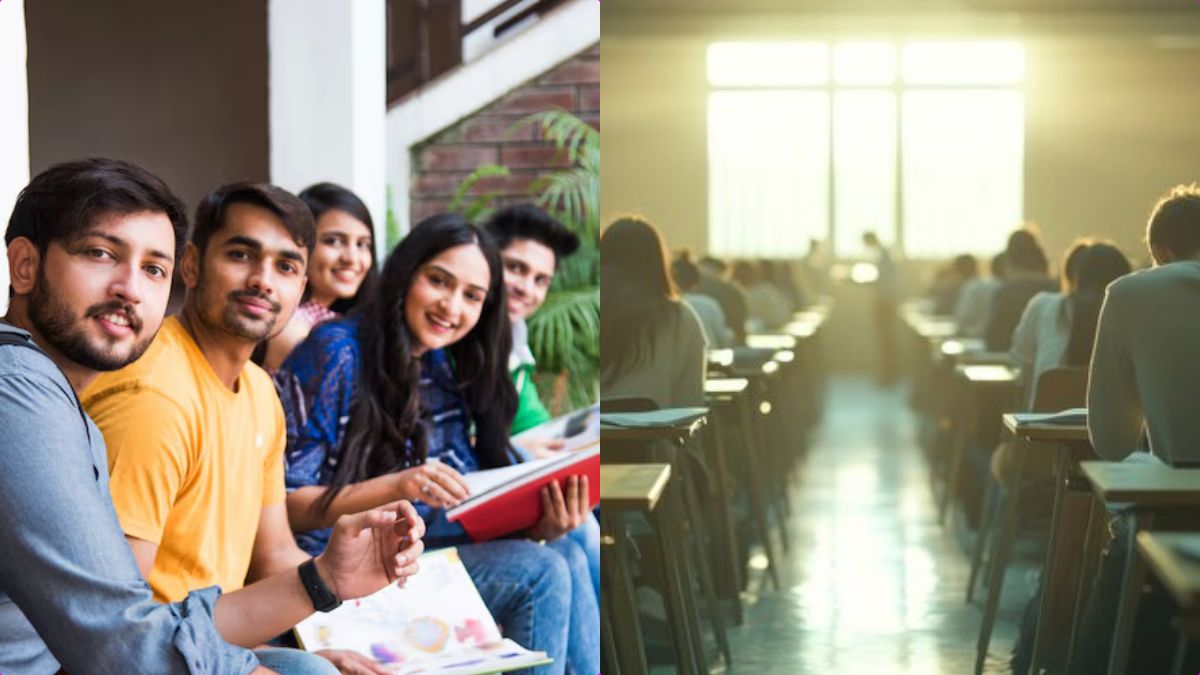 Medical aspirants appearing for NEET UG 2026 exam following dress code and filling OMR sheets.