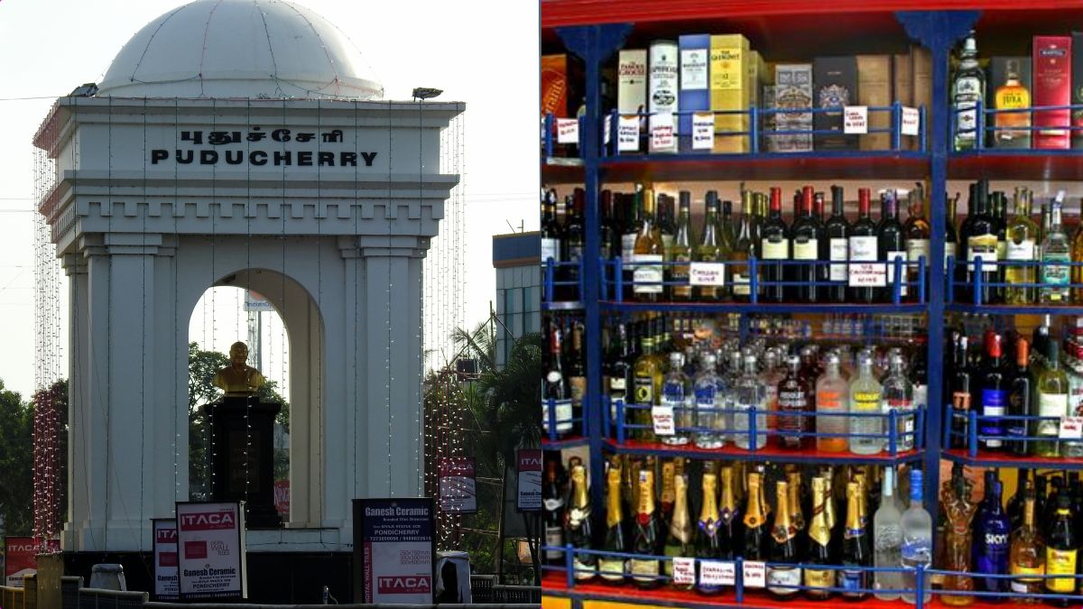 Closed liquor shop in Puducherry during the 2026 Tamil Nadu Assembly elections dry days.