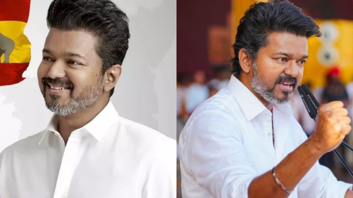 Official political social media post of TVK leader Vijay discussing the record 85 percent voter turnout.