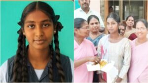 Real Hero: நெஞ்சை நெகிழ வைத்த விவசாயி மகள்! 10ஆம் வகுப்பு பொதுத்தேர்வில் 500க்கு 498 மதிப்பெண்கள் எடுத்து வரலாற்றுச் சாதனை; 3 பாடங்களில் 100க்கு 100! A young female school student standing proudly with her hardworking farmer father, celebrating her brilliant board exam marks.