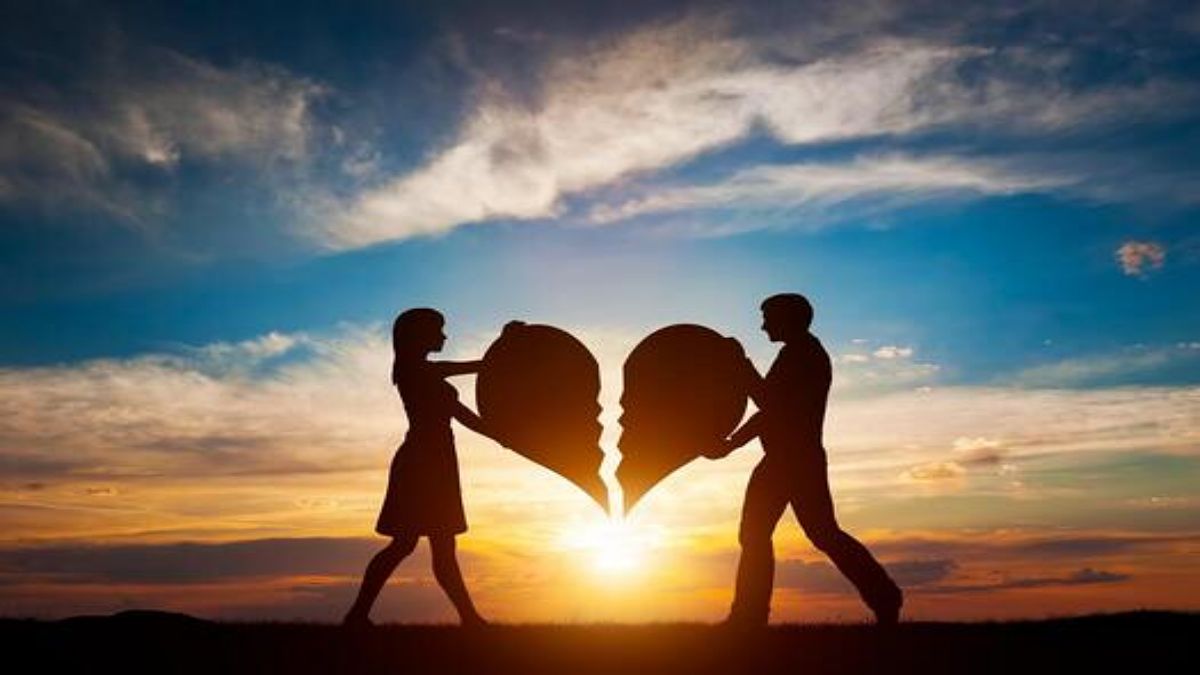 A young couple experiencing a sudden emotional detachment in their twenties, layered with a symbolic medical graphic of human brain development.