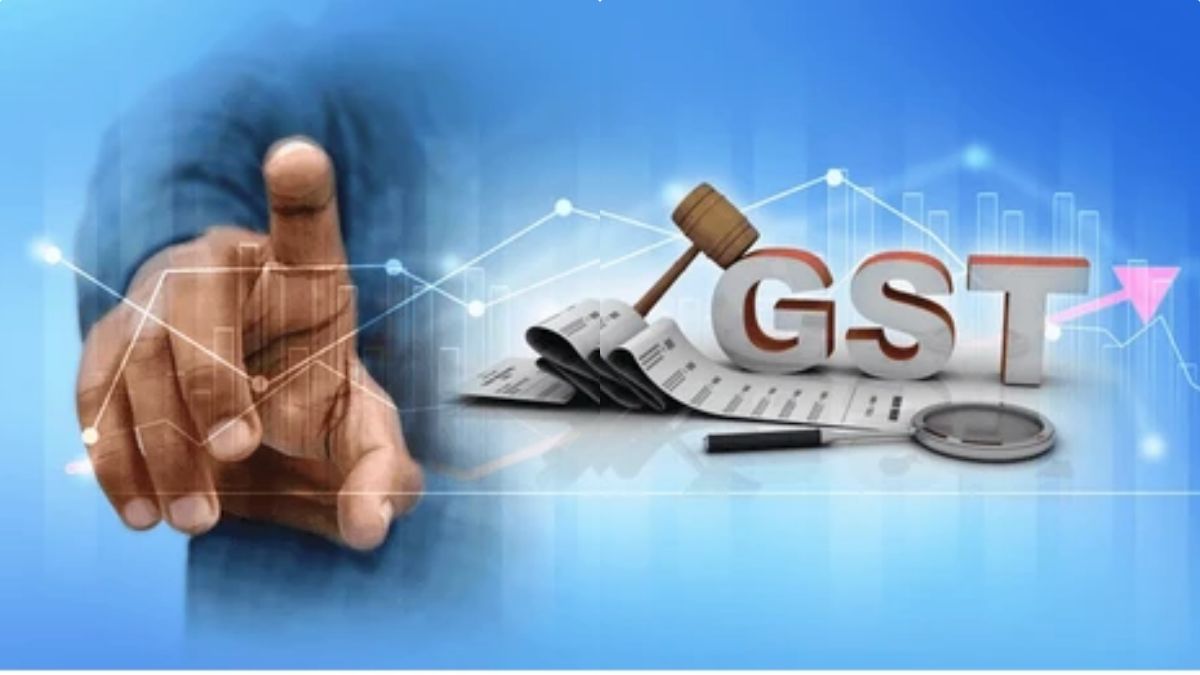 A professional infographic showing GST collection growth in India and the specific tax share allocated to Tamil Nadu for April 2026.