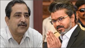 CM Vijay Economic Blueprint: "உங்களது பொருளாதார இலக்கு ஆச்சரியம் அளிக்கிறது..." டெல்லியில் முதலமைச்சர் விஜய்யை நேரில் சந்தித்து நெகிழ்ந்த நிதி ஆயோக் துணைத்தலைவர் அசோக் குமார் லஹிரி! A professional high-end editorial composition showing Tamil Nadu Chief Minister Vijay presenting a comprehensive economic development catalog to NITI Aayog Vice-Chairperson Ashok Kumar Lahiri.