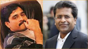 லண்டனில் மகன் கடத்தல்... 3 முறை கொலை முயற்சி! தாவுத் இப்ராகிம் குறித்து லலித் மோடி வெளியிட்ட பகீர் உண்மைகள்! A combined split image showing a recent file portrait of former IPL commissioner Lalit Modi alongside a graphical representation of global intelligence networks and security agencies.