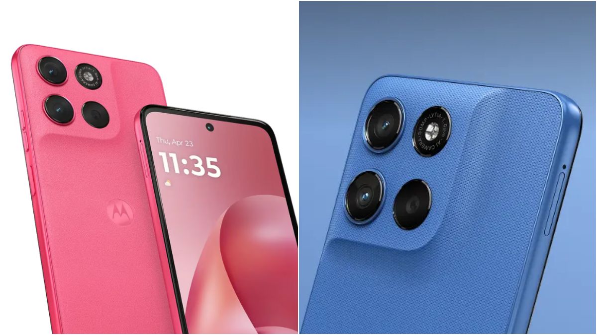Modern Android 5G smartphone displaying dynamic interface colors placed elegantly on a tech review background studio layout.