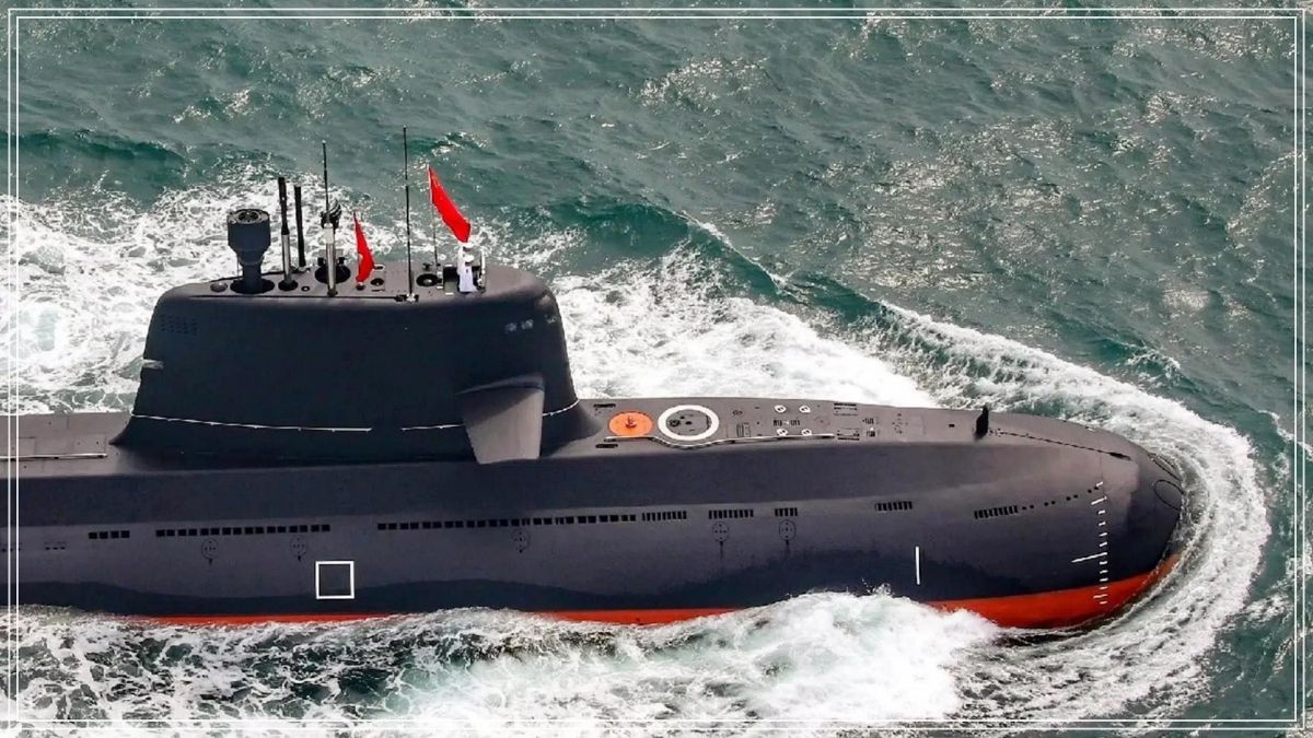 Advanced Hangor-class naval submarine navigating through deep ocean waters representing international maritime defense movements in the Bay of Bengal.