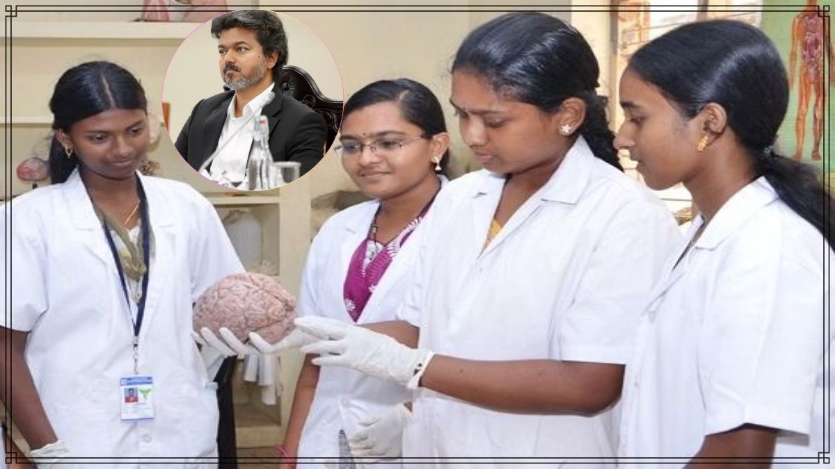 An official governmental inspection committee auditing administrative financial records of a medical college