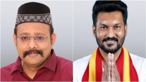 TVK MLA Musthafa addressing media channels, countering the DMK's protest regarding Minister R. Sarathkumar and highlighting the TVK government's anti-drug achievements.