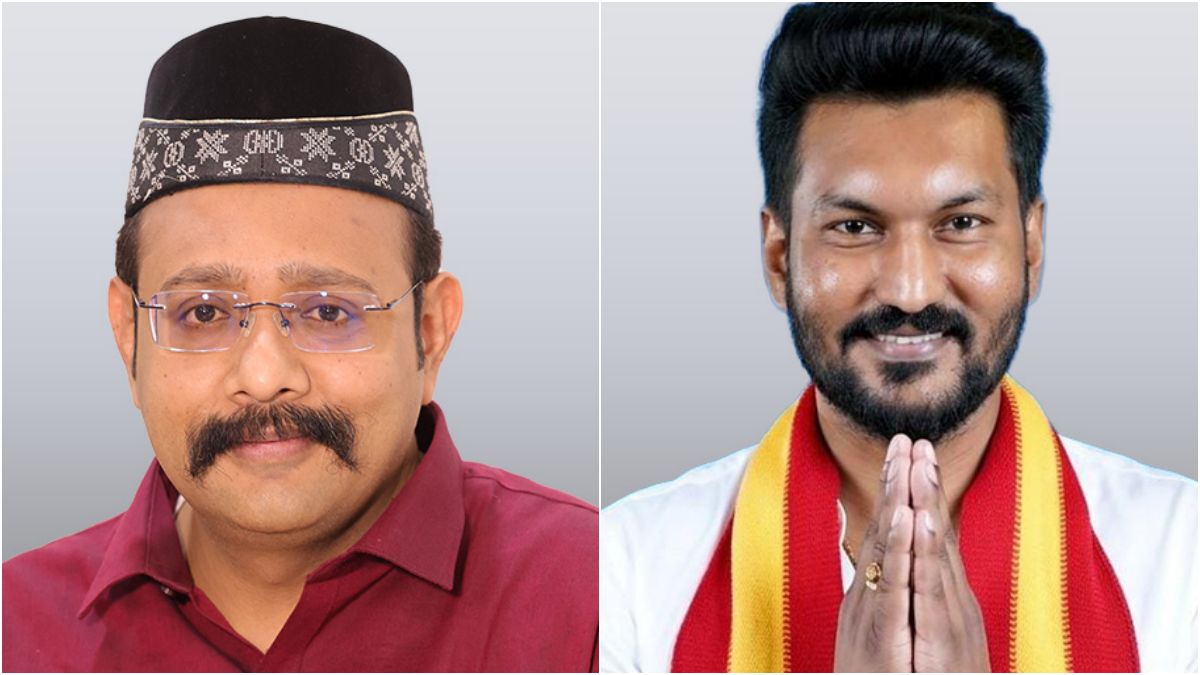 TVK MLA Musthafa addressing media channels, countering the DMK's protest regarding Minister R. Sarathkumar and highlighting the TVK government's anti-drug achievements.