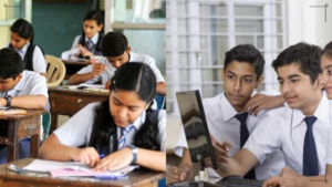 10-ஆம் வகுப்பு தேர்ச்சிக்கு இனி இது கட்டாயம்! சிபிஎஸ்இ-யின் அதிரடி அறிவிப்பு! Class 9 and 10 CBSE school students writing an internal assessment inside a bright classroom.
