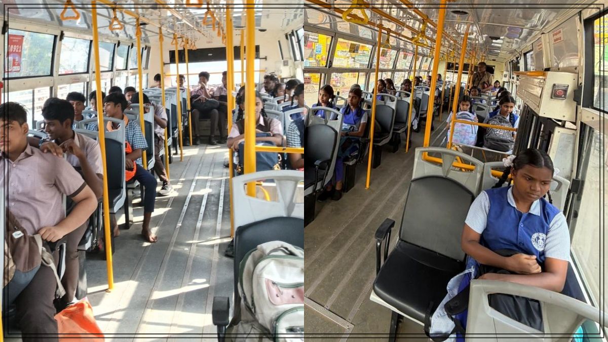 Chennai MTC special buses lined up to provide rush-free safe transportation for school students.