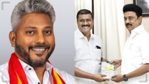 News illustration regarding Minister Maria Wilson responding to DMK MLA Markandayan's controversial remarks.