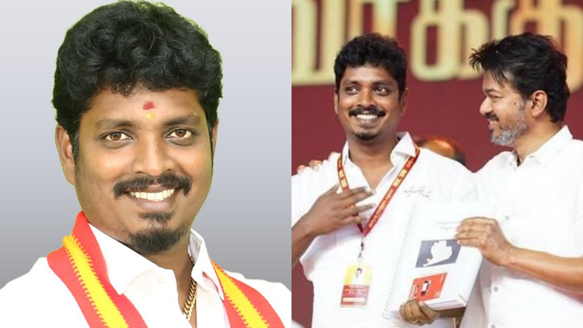 செய்தியாளர் சந்திப்பில் டாஸ்மாக் ஊழியர்களின் ஊதிய உயர்வு மற்றும் பப்களுக்கான புதிய கட்டுப்பாடுகள் குறித்து விளக்கும் அமைச்சர் விக்னேஷ்.