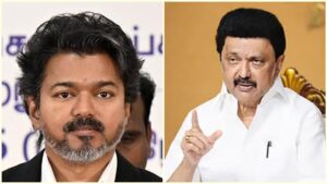 காவல் மரணங்கள் விவகாரத்தில் முதல்வர் விஜய்யை விமர்சித்து மு.க.ஸ்டாலின் வெளியிட்ட அறிக்கை குறித்த படம்.