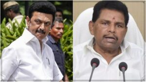 “அனிதா ராதாகிருஷ்ணன் கைது: ஸ்டாலின் கொந்தளிப்பு!” - ‘Take Diversion’ அரசுக்கு எதிராக எக்ஸ் சி.எம் மாஸ் அட்டாக்! A high-impact political graphic showcasing former Chief Minister MK Stalin delivering an aggressive public statement.