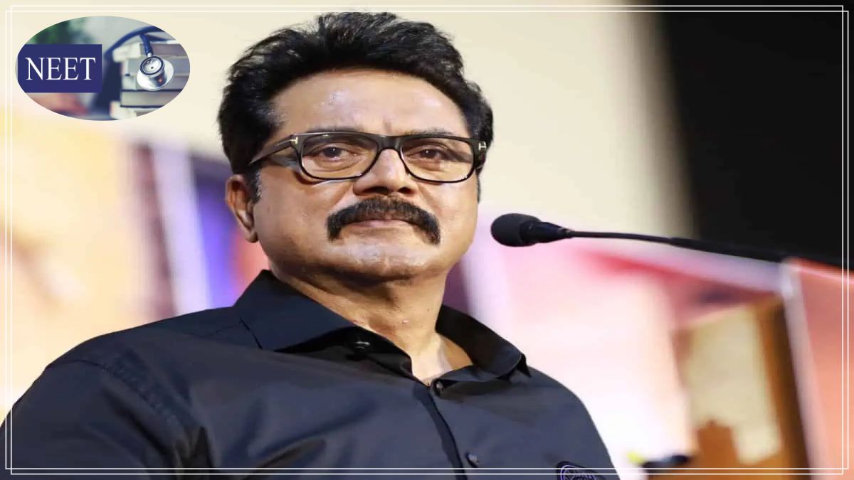 News image depicting actor Sarathkumar stating NEET exam is necessary.