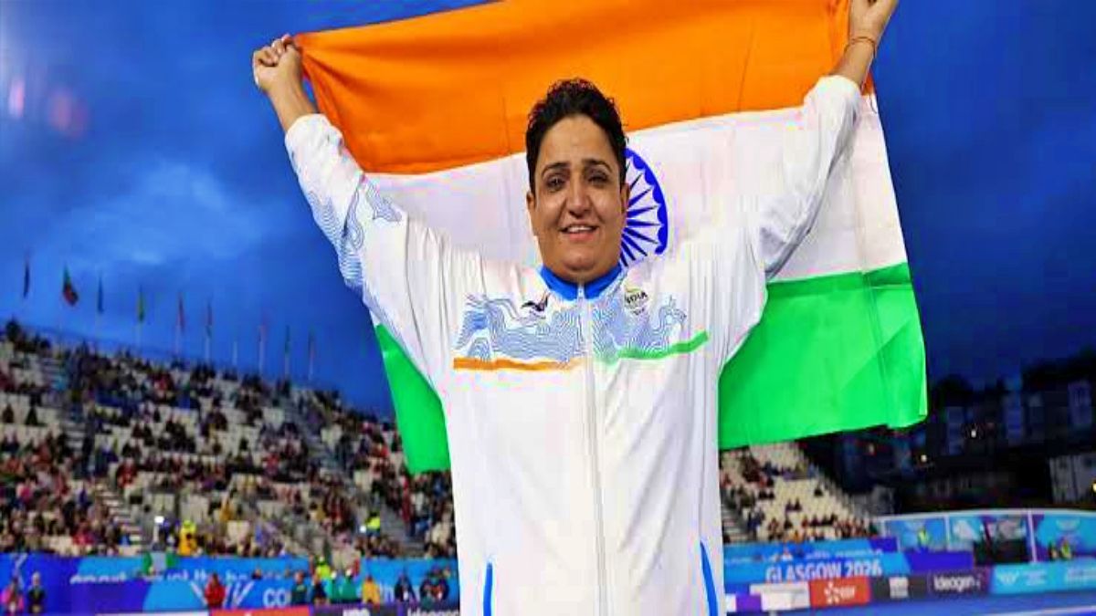 காமன்வெல்த் விளையாட்டுப் போட்டியில் தங்கம் வென்ற இந்திய பாரா-தடகள வீராங்கனை ஷர்மிளா டாங்கர், ஷர்மிளா டாங்கர் காமன்வெல்த் தங்கப் பதக்கம், ஷாட் புட் போட்டியில் ஷர்மிளா டாங்கர் வெற்றி.