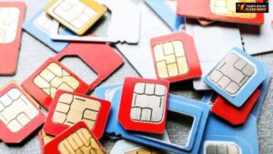 Illustrative image showing mobile SIM cards representing the government's limit on SIM ownership.