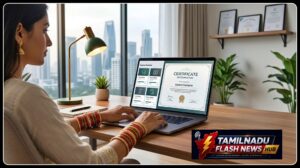 "வீட்டிலிருந்தே கூகுள் சான்றிதழ் பெறலாம்!" - முற்றிலும் இலவச படிப்புகள்: உடனே விண்ணப்பிக்கவும்! கூகுள் நிறுவனத்தின் இலவச ஆன்லைன் சான்றிதழ் படிப்புகளைக் குறிக்கும் செய்திப் படம்.