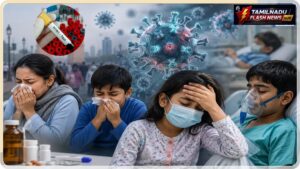 H1N1 Virus: எச்1-என்1 பன்றிக்காய்ச்சல் பாதிப்பு உயர்வு: "புதிய வைரஸ் இல்லை!" ICMR முக்கிய விளக்கம்! Health awareness visual representing H1N1 swine flu precautions and hygiene.