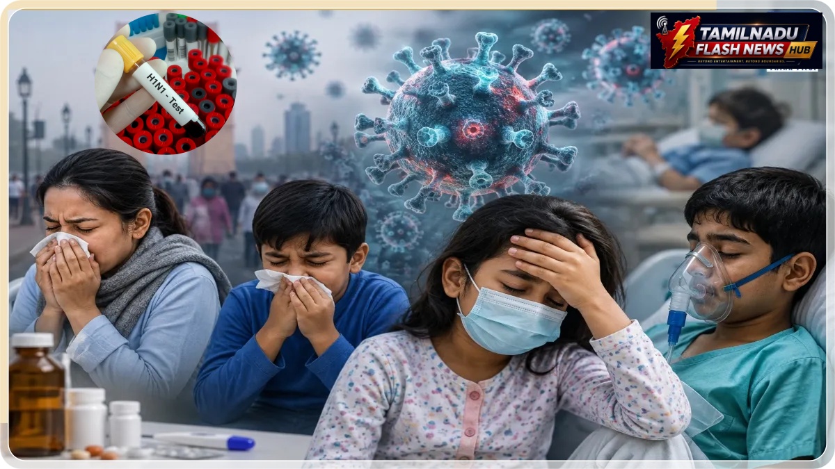 Health awareness visual representing H1N1 swine flu precautions and hygiene.