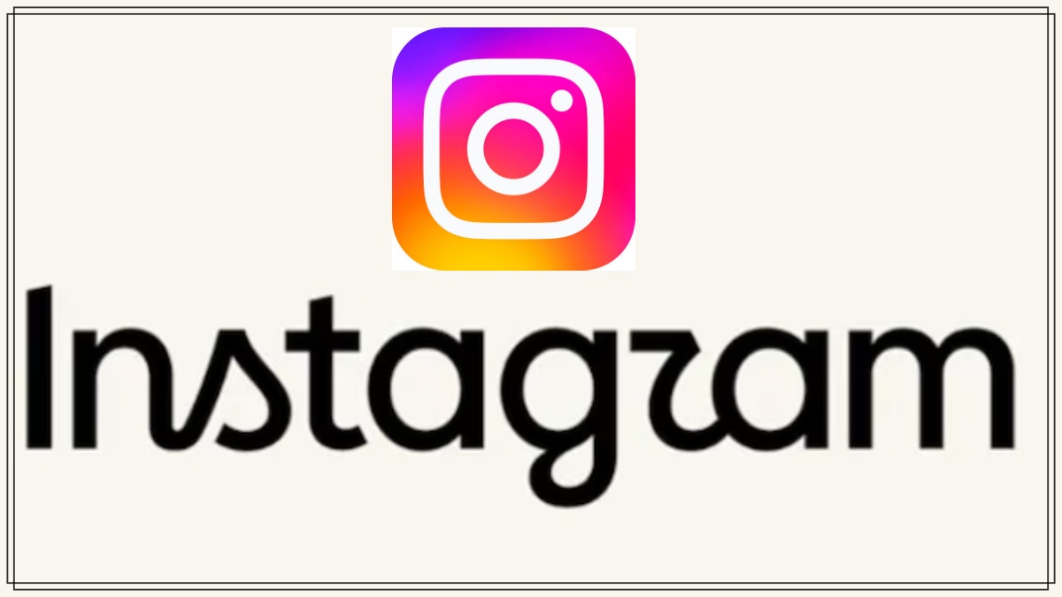 Digital artwork showcasing the updated Instagram Wordmark typography against a modern smartphone interface background.