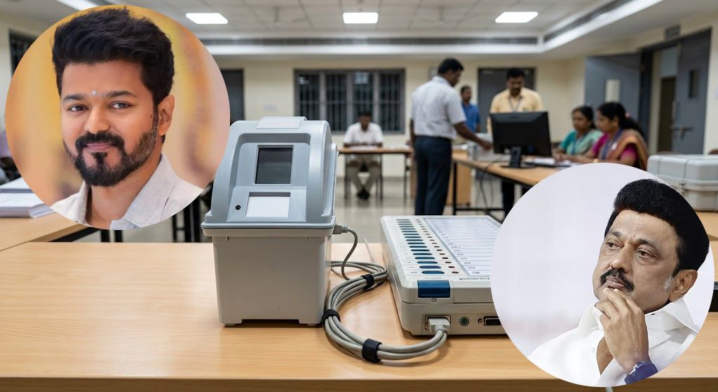 கொளத்தூர் தேர்தல் இவிஎம் மற்றும் விவிபேட் சரிபார்ப்பு மையம் மற்றும் வாக்குப்பதிவு இயந்திரங்கள்.