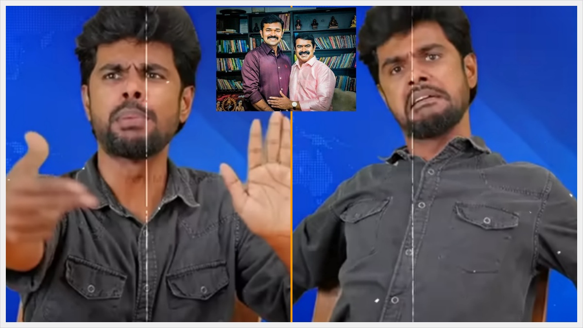 3D visual graphics depicting a YouTube studio recording set with political commentary icons and social media reaction symbols.