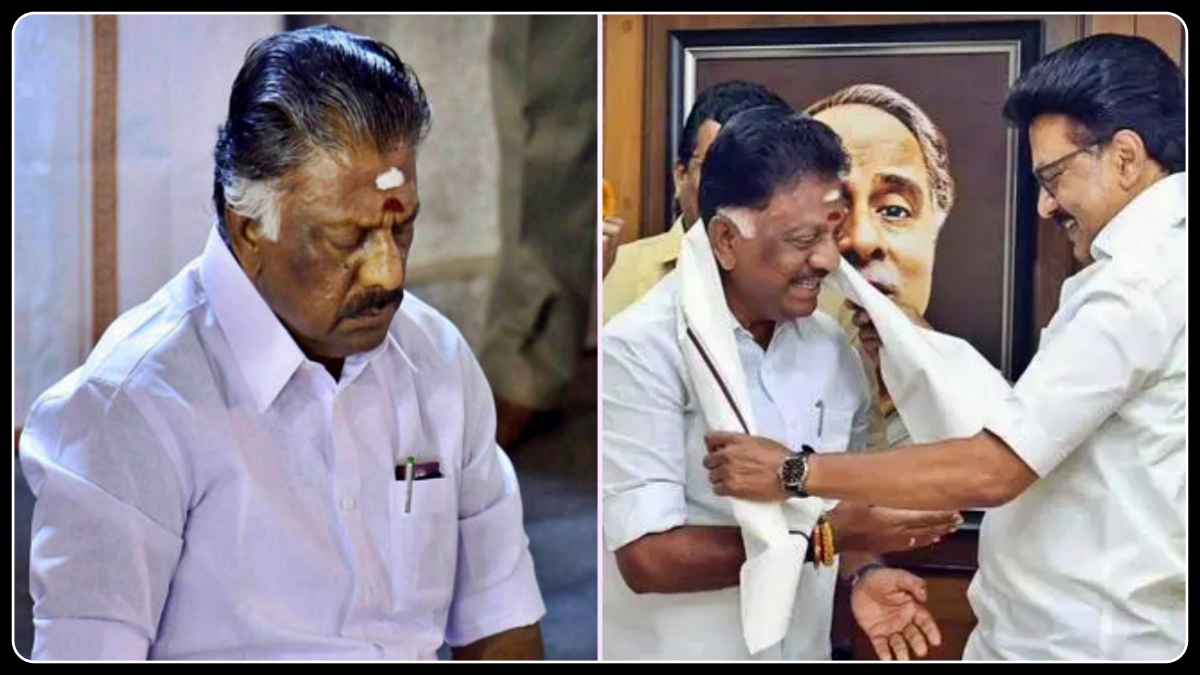 தமிழக சட்டமன்றத்தில் உரை நிகழ்த்தும் முன்னாள் முதல்வர் ஓ. பன்னீர்செல்வம்.