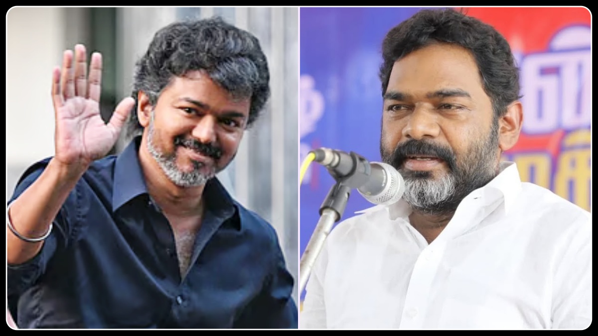 பரந்தூர் திட்ட ரத்து குறித்து பனையூர் பாபு கண்டனம் தெரிவிக்கும் செய்திப் படம்.