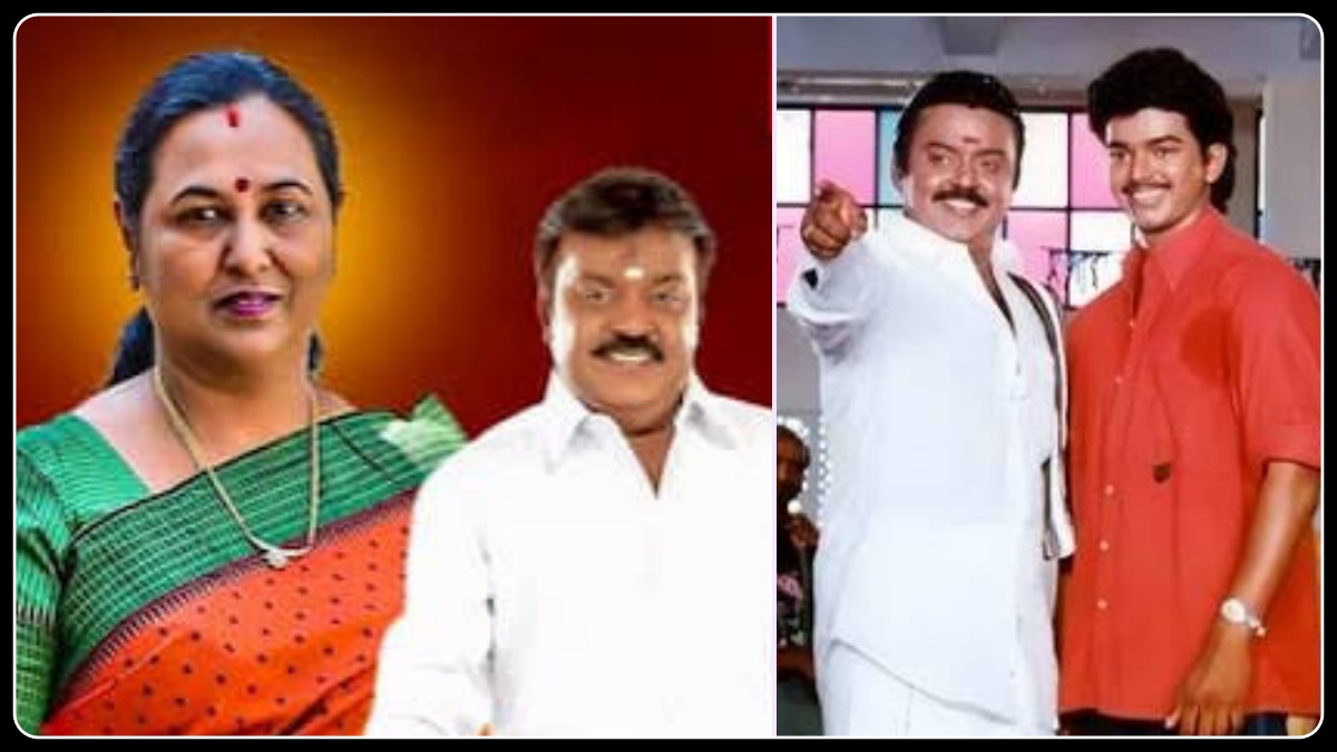 செய்தியாளர் சந்திப்பில் பேசும் தேமுதிக பொதுச்செயலாளர் பிரேமலதா விஜயகாந்த்.