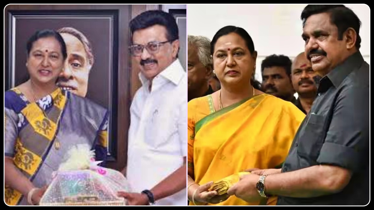 செய்தியாளர் சந்திப்பில் பேசும் தேமுதிக பொதுச்செயலாளர் பிரேமலதா விஜயகாந்த்.