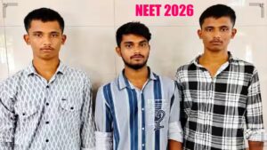 Editorial representation celebrating three brothers from Tirunelveli securing medical seats through NEET.