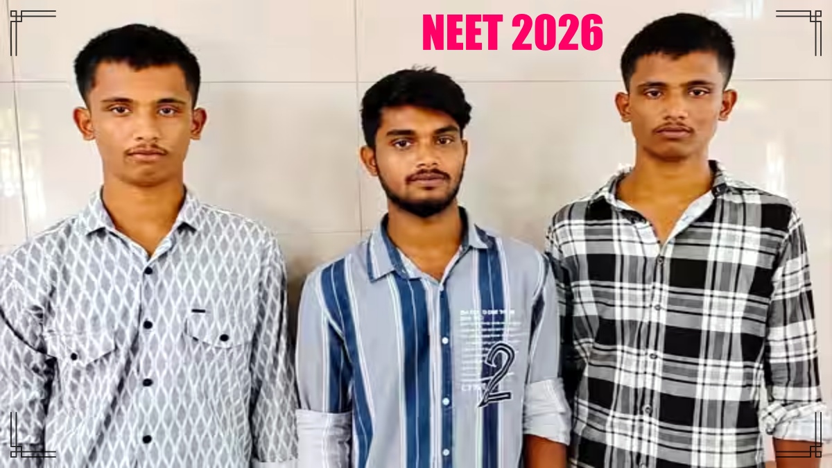 Editorial representation celebrating three brothers from Tirunelveli securing medical seats through NEET.