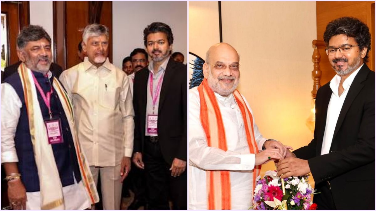 மாமல்லபுரத்தில் நடைபெற்ற தென்மண்டல குழு கூட்டத்தில் மத்திய அமைச்சர் அமித் ஷா மற்றும் தென் மாநில முதல்வர்கள்.