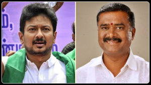 "அவதூறு வழக்கில் சிக்கும் உதயநிதி அளித்த ஒழுக்க பாடம்!" - விஜய்யிடம் மன்னிப்பு கேட்ட திமுக எம்.எல்.ஏ! தமிழ்நாடு சட்டப்பேரவையில் பேசும் விளாத்திகுளம் திமுக எம்.எல்.ஏ மார்க்கண்டேயன் மற்றும் உதயநிதி ஸ்டாலின்.