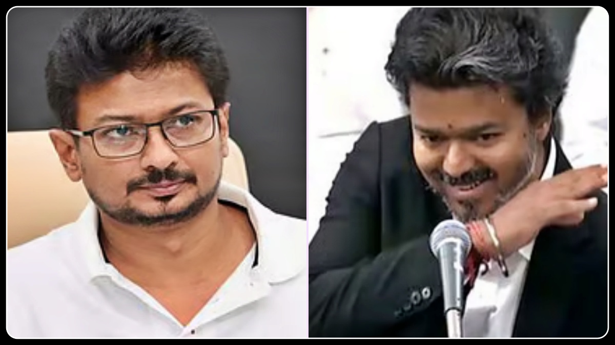 செய்தியாளர்களிடம் உரை நிகழ்த்தும் எதிர்க்கட்சித் தலைவர் உதயநிதி ஸ்டாலின்.