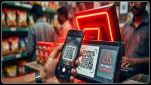 "இனி Google Pay, PhonePe இலவசம் இல்லையா?" - நாடாளுமன்றத்தில் தாக்கல் செய்யப்பட்ட அதிரடி மசோதா! அதிர்ச்சியில் மக்கள்! ஸ்மார்ட்போனில் UPI மூலம் QR கோட் ஸ்கேன் செய்து டிஜிட்டல் முறையில் பணம் செலுத்தும் காட்சி.