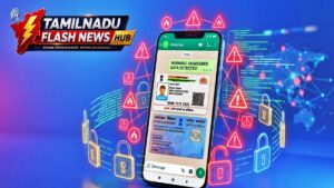 வாட்ஸ்அப்பில் ஆதார், பேன் கார்டு அனுப்புறீங்களா? பெரிய ஆபத்து காத்துட்டு இருக்கு... சைபர் நிபுணர்கள் எச்சரிக்கை! வாட்ஸ்அப்பில் தனிநபர் ஆவணங்களை அனுப்புவதால் ஏற்படும் சைபர் ஆபத்துகள் குறித்த விழிப்புணர்வுச் செய்தி வரைபடம்.