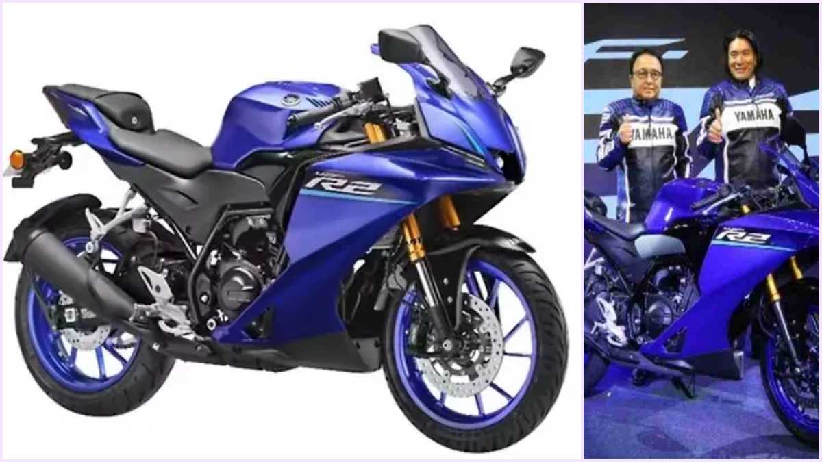 புதிய யமஹா YZF-R2 ஸ்போர்ட்ஸ் பைக்கின் ரேசிங் தோற்றம்.