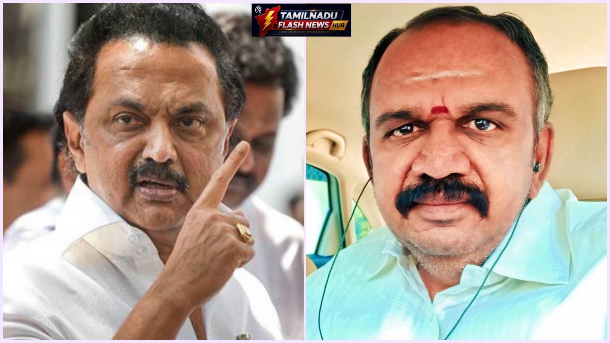 Visual representation of Congress leader Ganapathy Sivakumar criticizing DMK President M.K. Stalin.