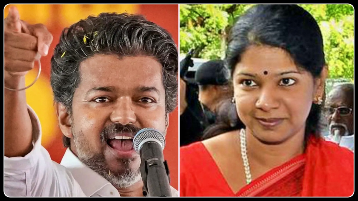 தாராபுரம் பிரச்சாரக் கூட்டத்தில் பேசும் திமுக எம்பி கனிமொழி.
