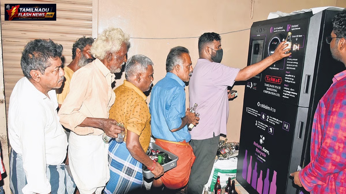 Automatic reverse vending machine concept for TASMAC liquor bottle buyback scheme.