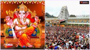 Panoramic perspective of the Tirumala Temple representing crowd management updates.