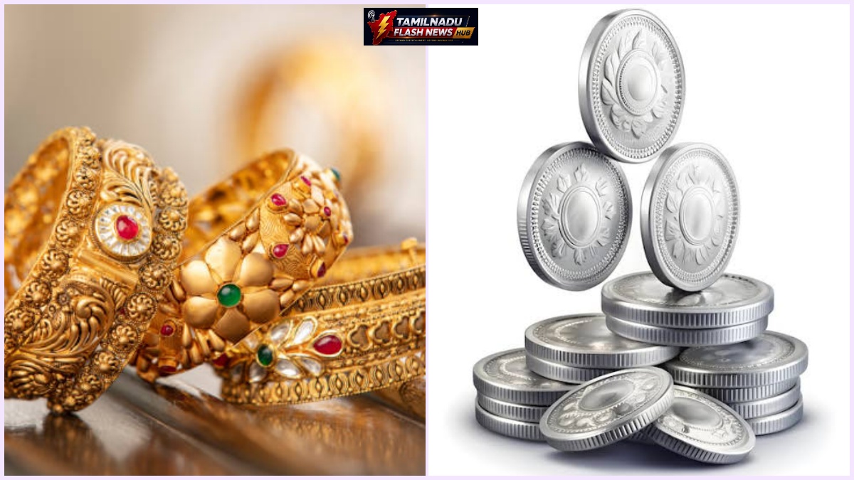 Visual representation of falling gold and silver prices on September 22.